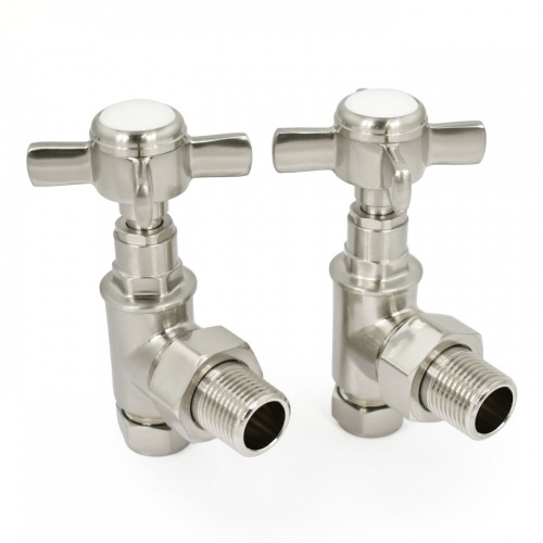 Belgravia Manual Cast Iron Radiator Valves Satin Nickel